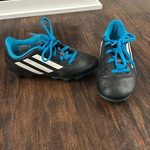 Kids size 13 turquoise Adidas soccer cleats